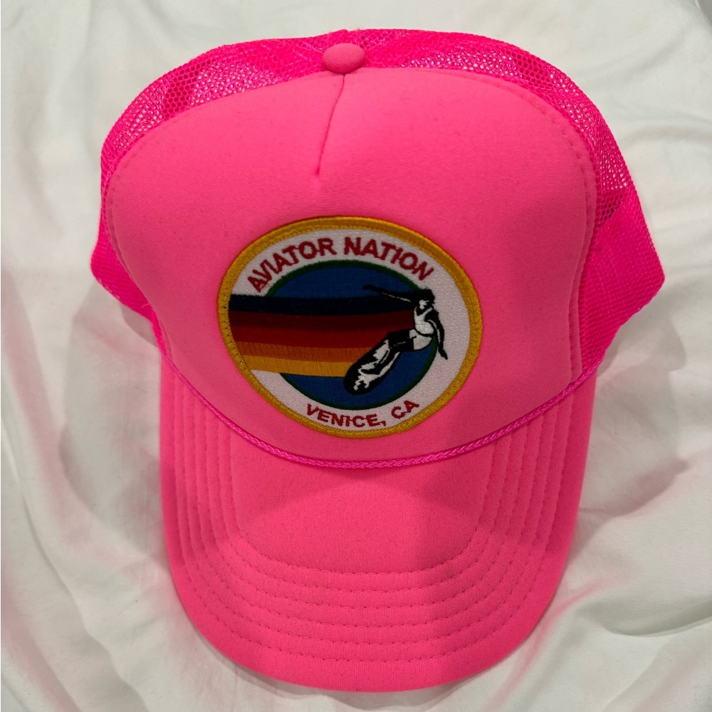 Aviator Nation Hat Neon Pink